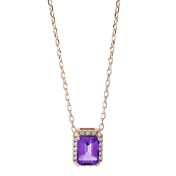 Brogle Classic Kette mit Amethystanhänger