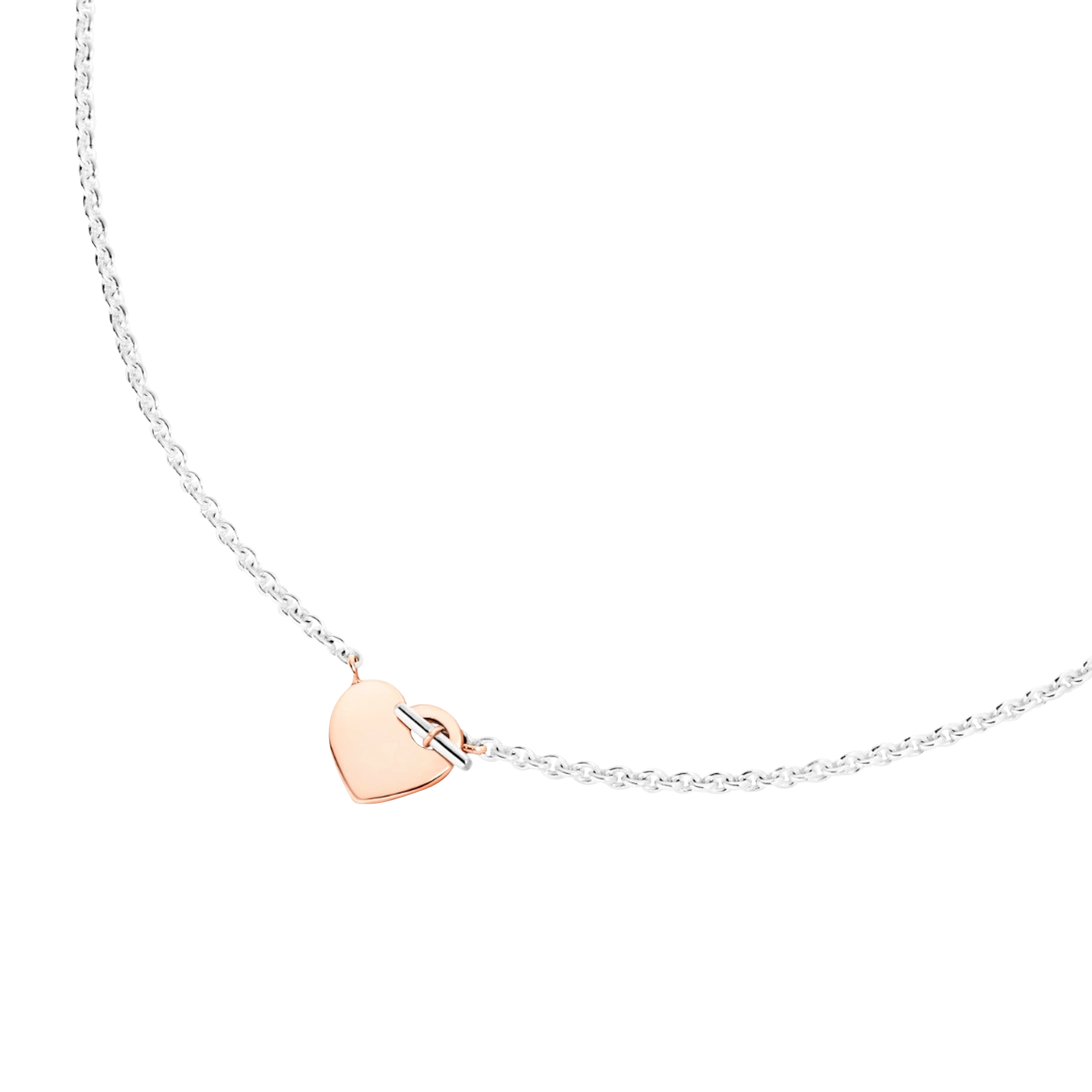 Dodo heart T-bar necklace with pendant