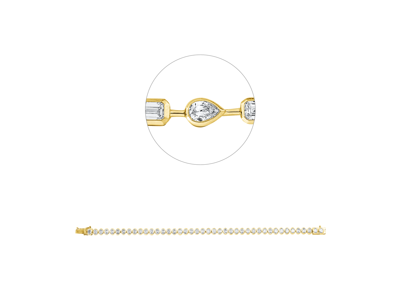 Brogle Selection Bicolor Diamantarmband