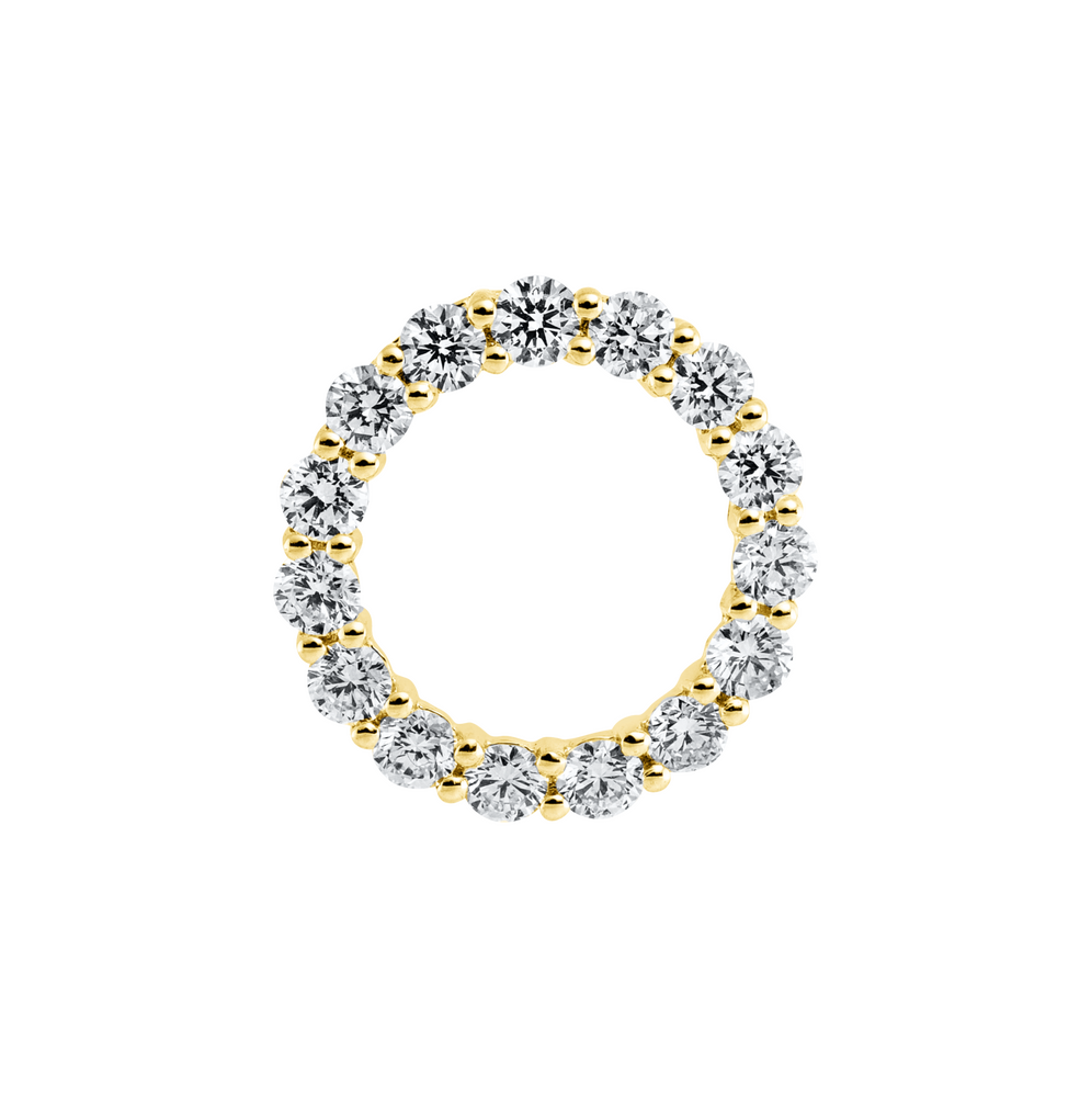 Brogle Classic circle pendant with diamonds