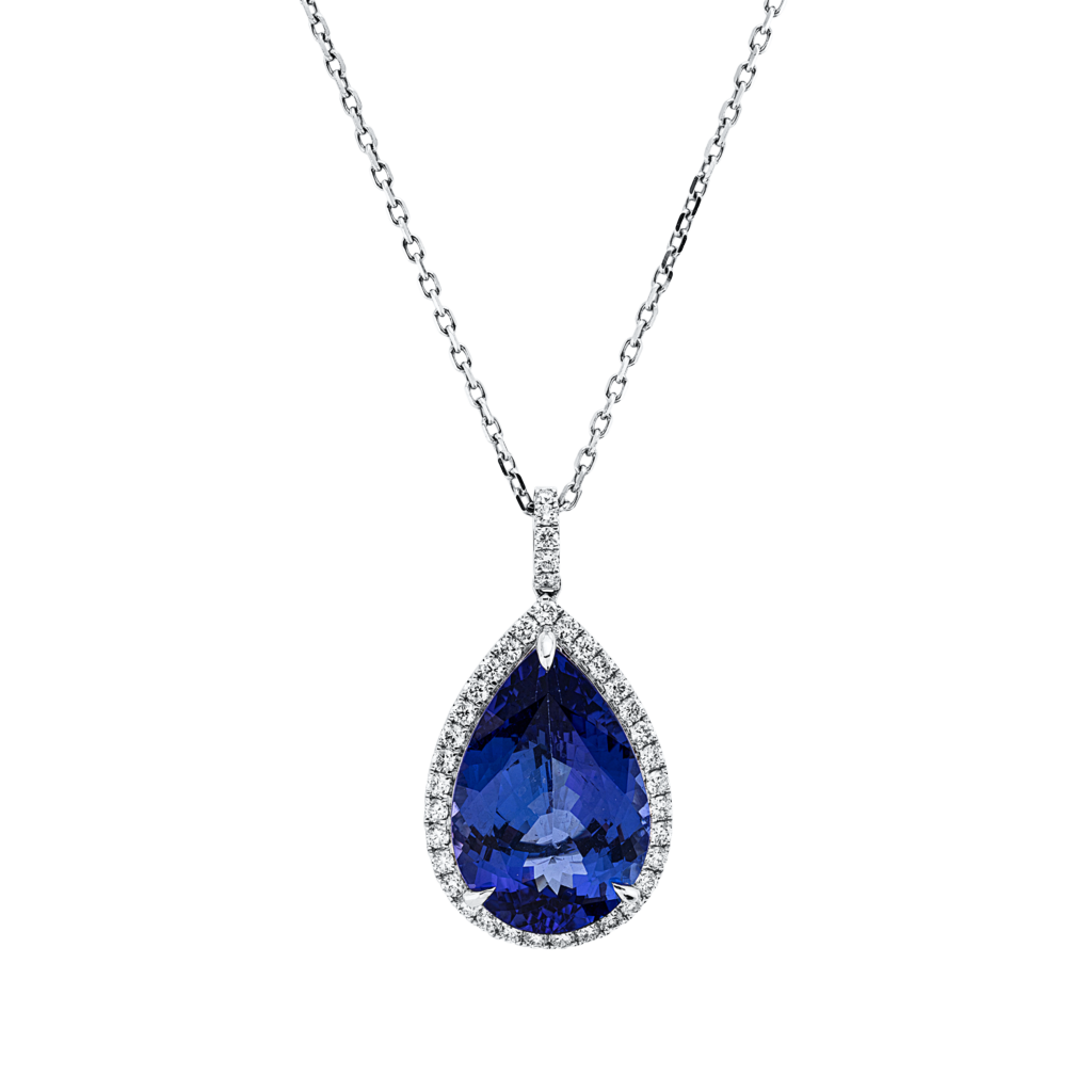 Brogle Selection necklace with tanzanite pendant Brogle Selection necklace with tanzanite pendant