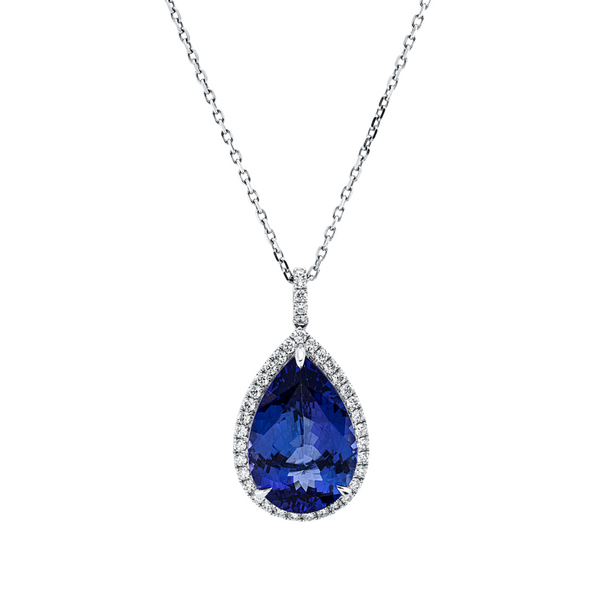 Brogle Selection necklace with tanzanite pendant Brogle Selection necklace with tanzanite pendant