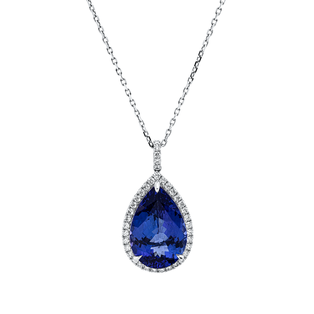 Brogle Selection necklace with tanzanite pendant Brogle Selection necklace with tanzanite pendant