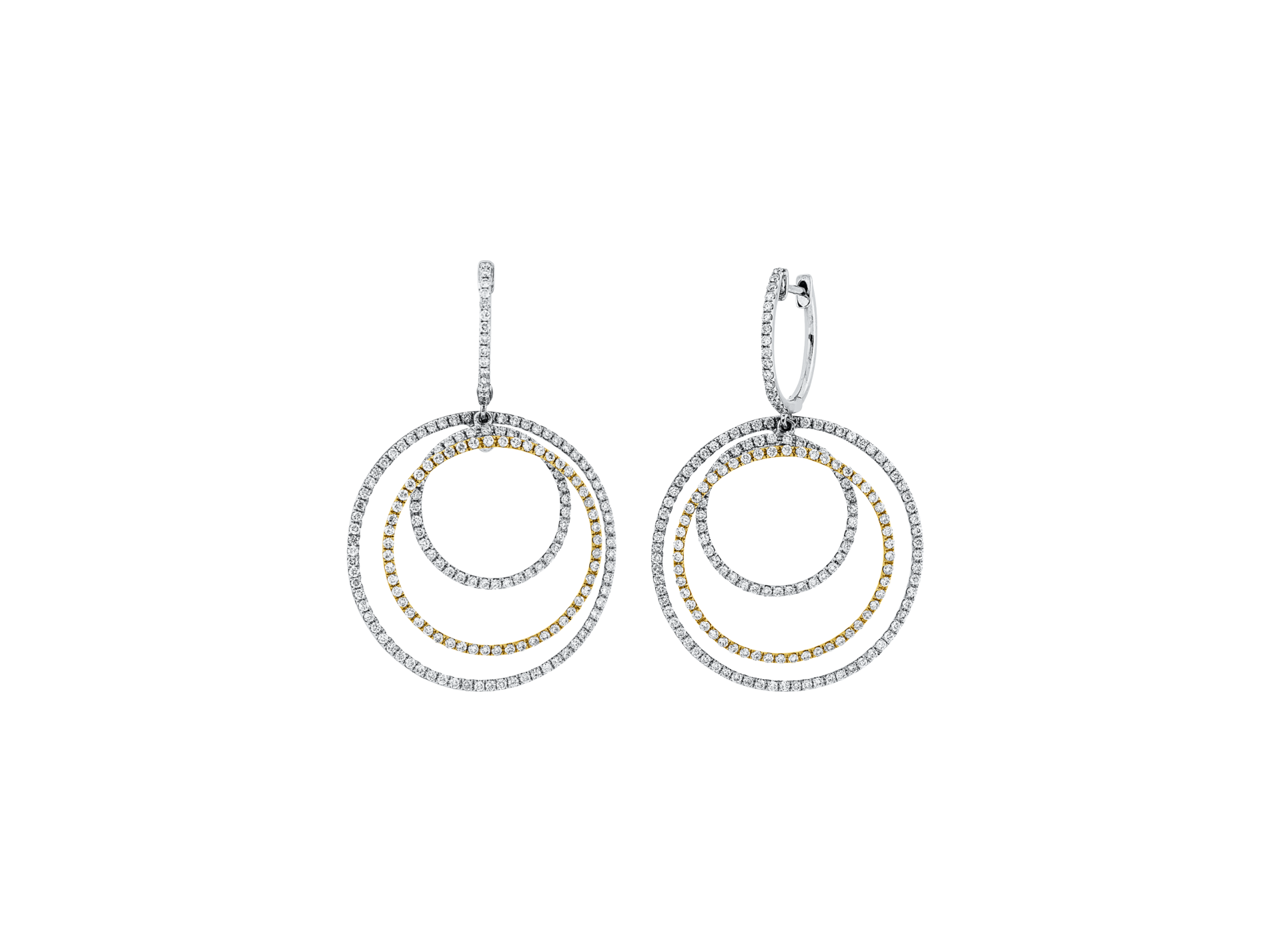 Brogle Selection Bicolor diamond earrings