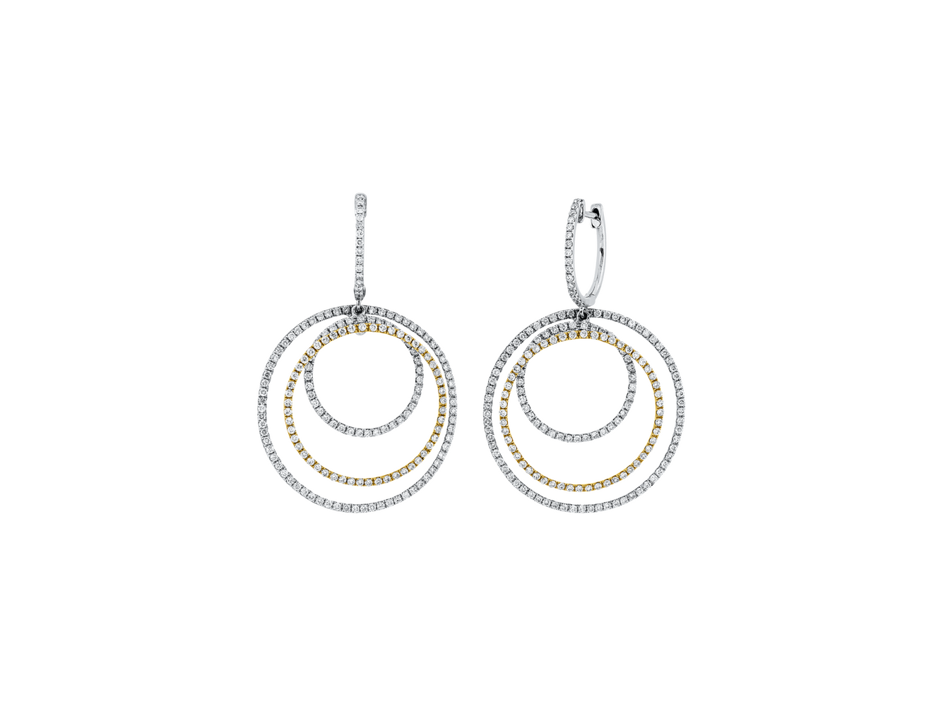 Brogle Selection Bicolor diamond earrings Brogle Selection Bicolor diamond earrings