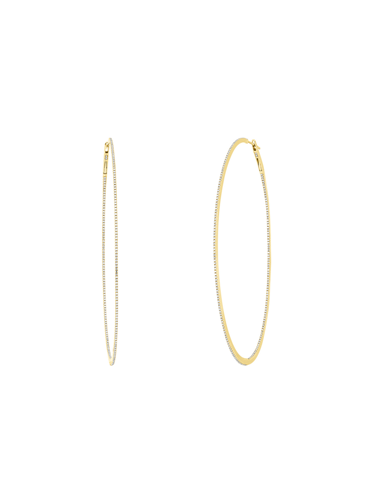 Brogle Selection diamond hoop earrings Brogle Selection diamond hoop earrings