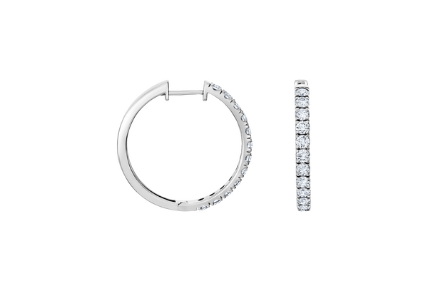 Brogle Selection diamond hoop earrings Brogle Selection diamond hoop earrings