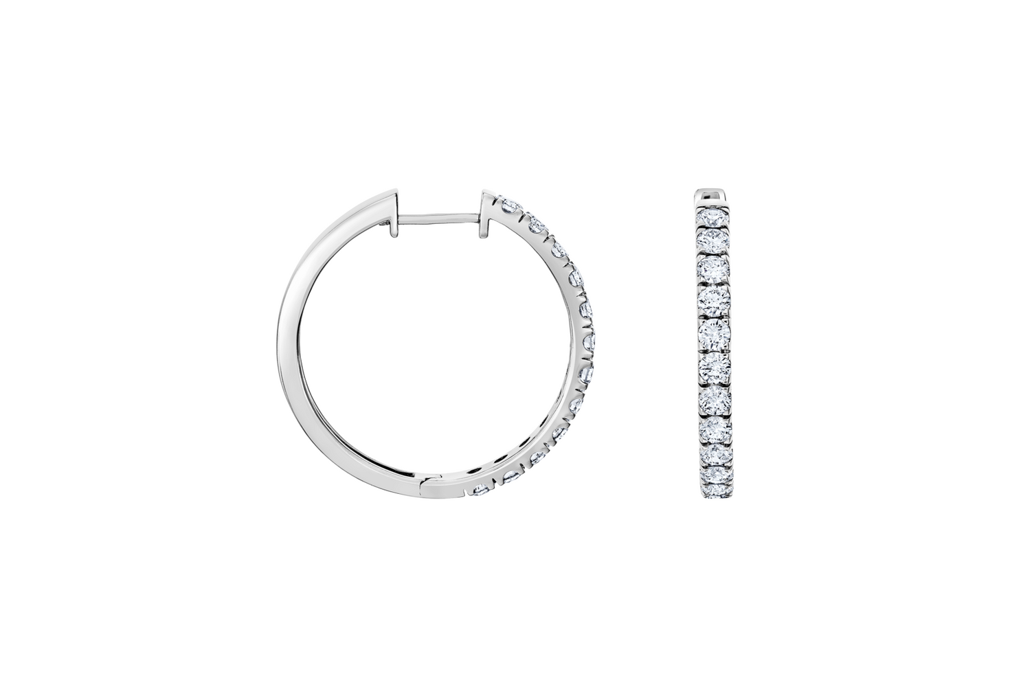 Brogle Selection diamond hoop earrings Brogle Selection diamond hoop earrings