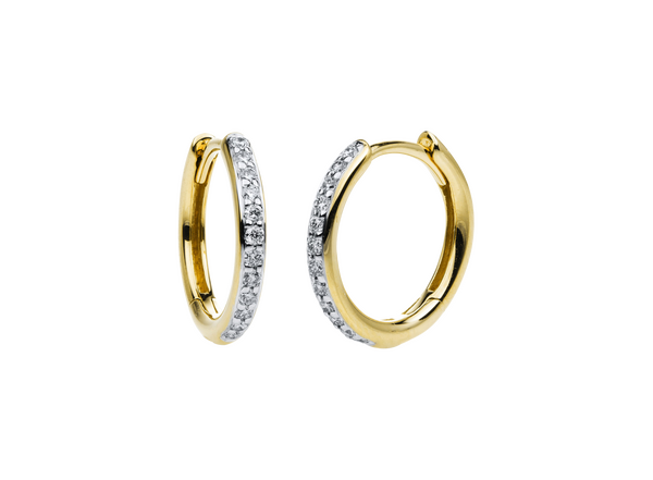 Brogle Classic diamond hoop earrings Brogle Classic diamond hoop earrings