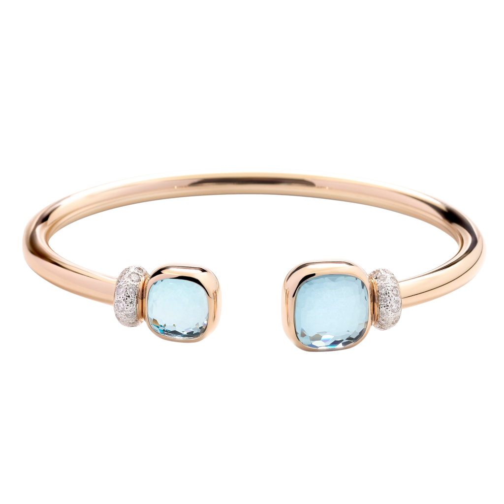 Pomellato Nudo Classic & Petit with Sky Topaz Bangle Pomellato Nudo Classic & Petit with Sky Topaz Bangle