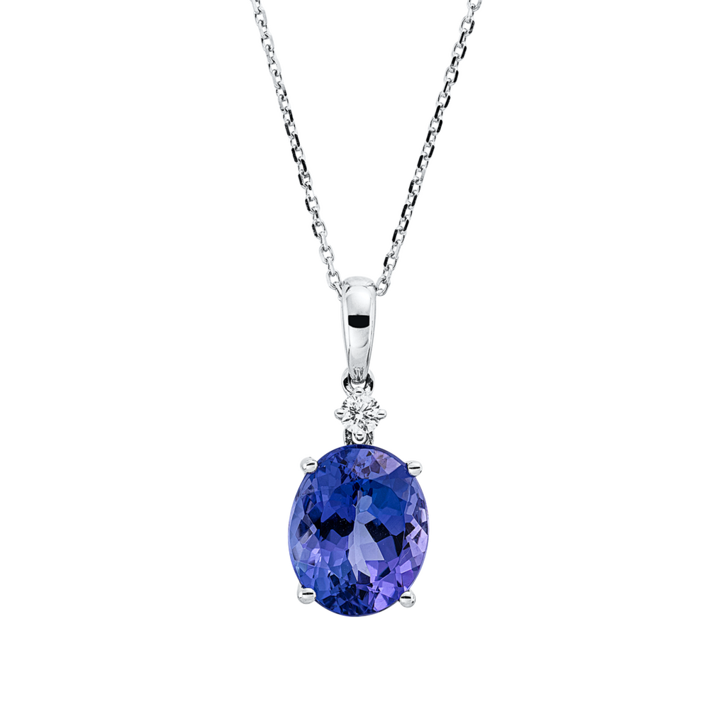 Brogle Selection necklace with tanzanite pendant Brogle Selection necklace with tanzanite pendant
