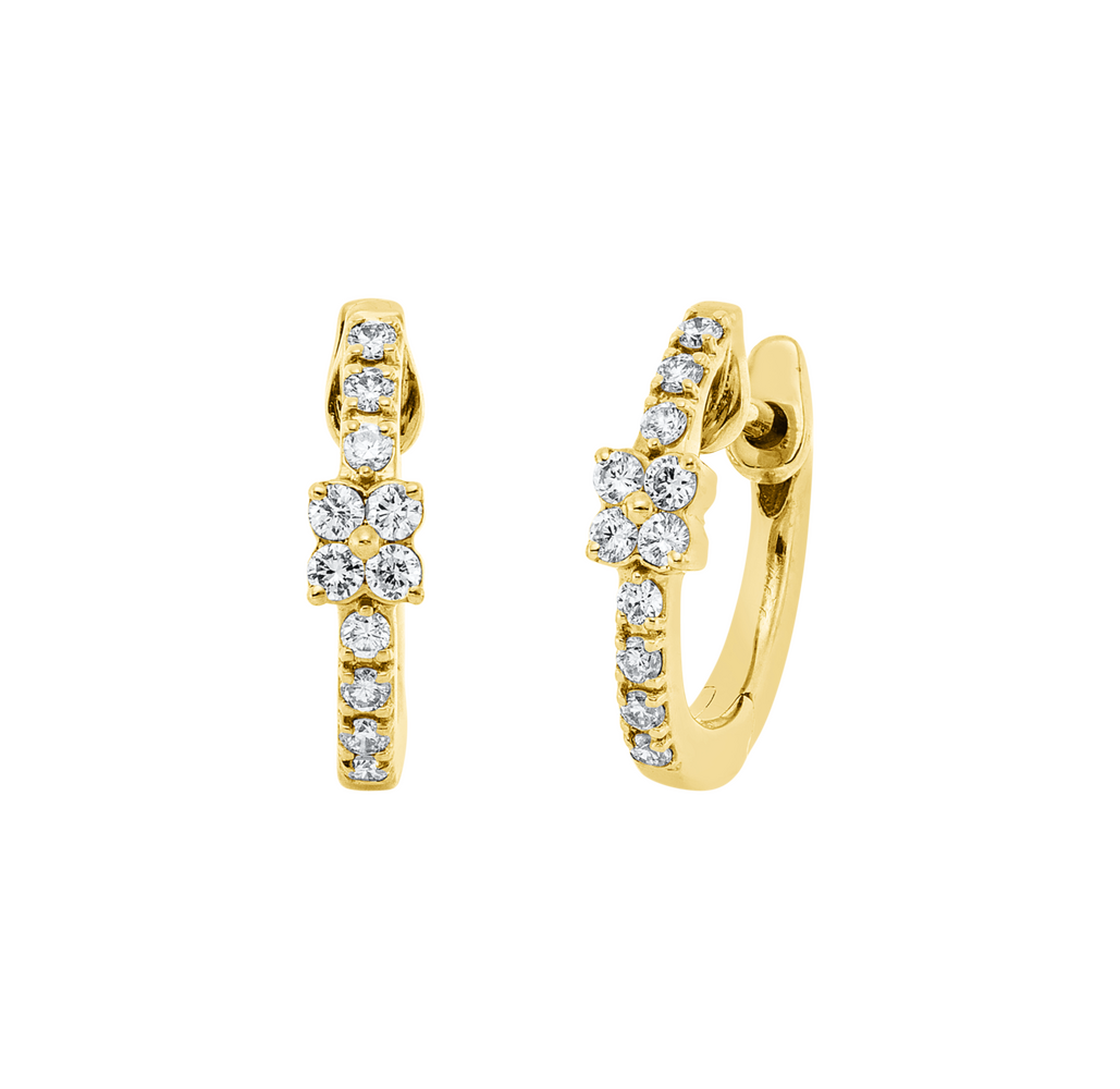 Brogle Classic diamond hoop earrings