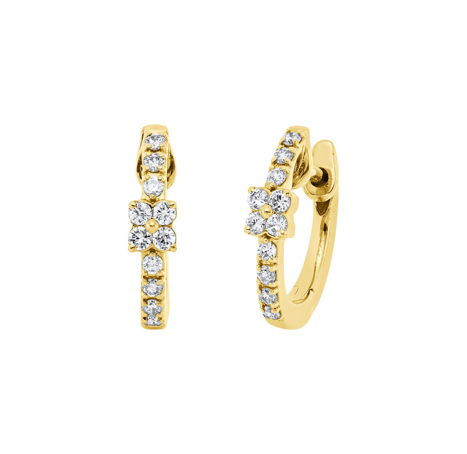 Brogle Classic diamond hoop earrings Brogle Classic diamond hoop earrings