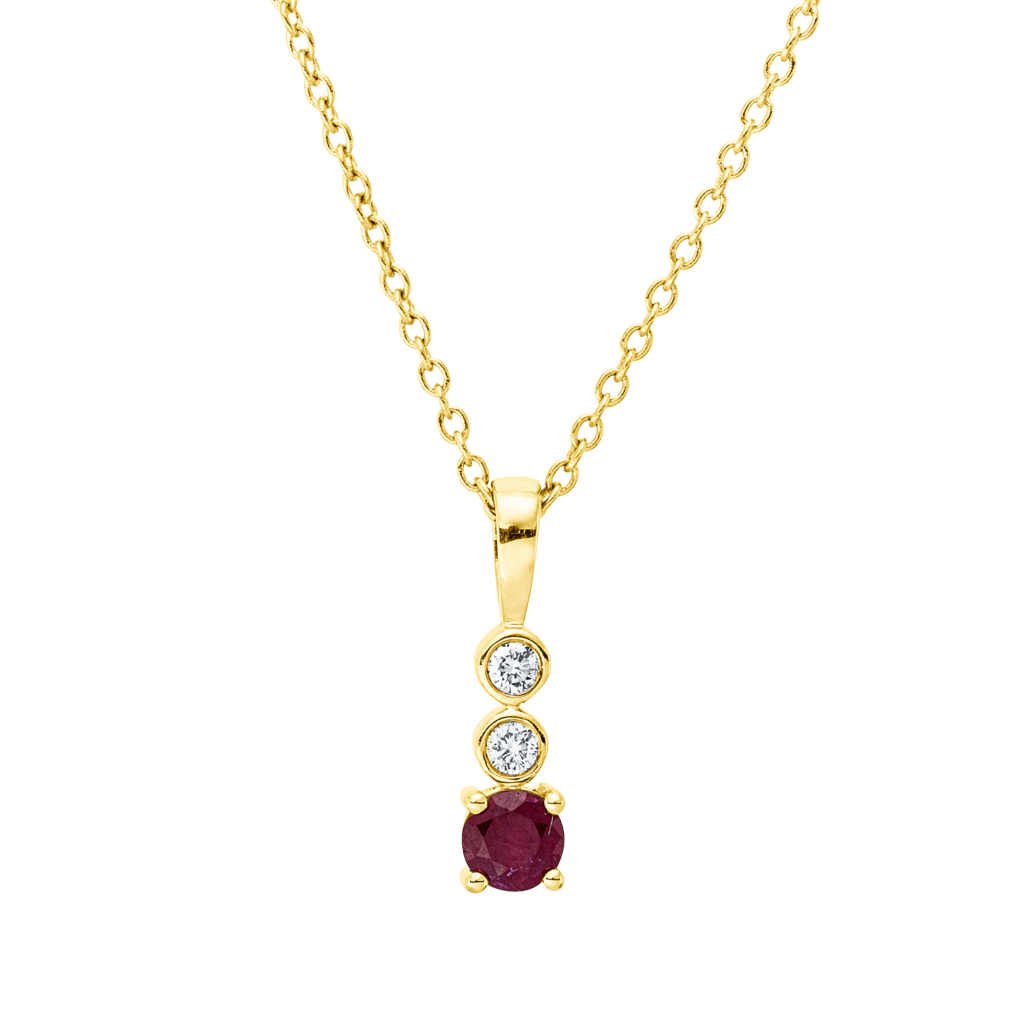 Brogle Classic Kette mit Rubinanhänger