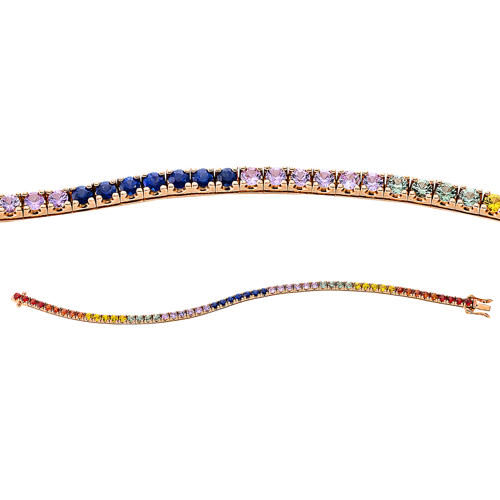 Brogle Classic sapphire bracelet Rainbow Brogle Classic sapphire bracelet Rainbow