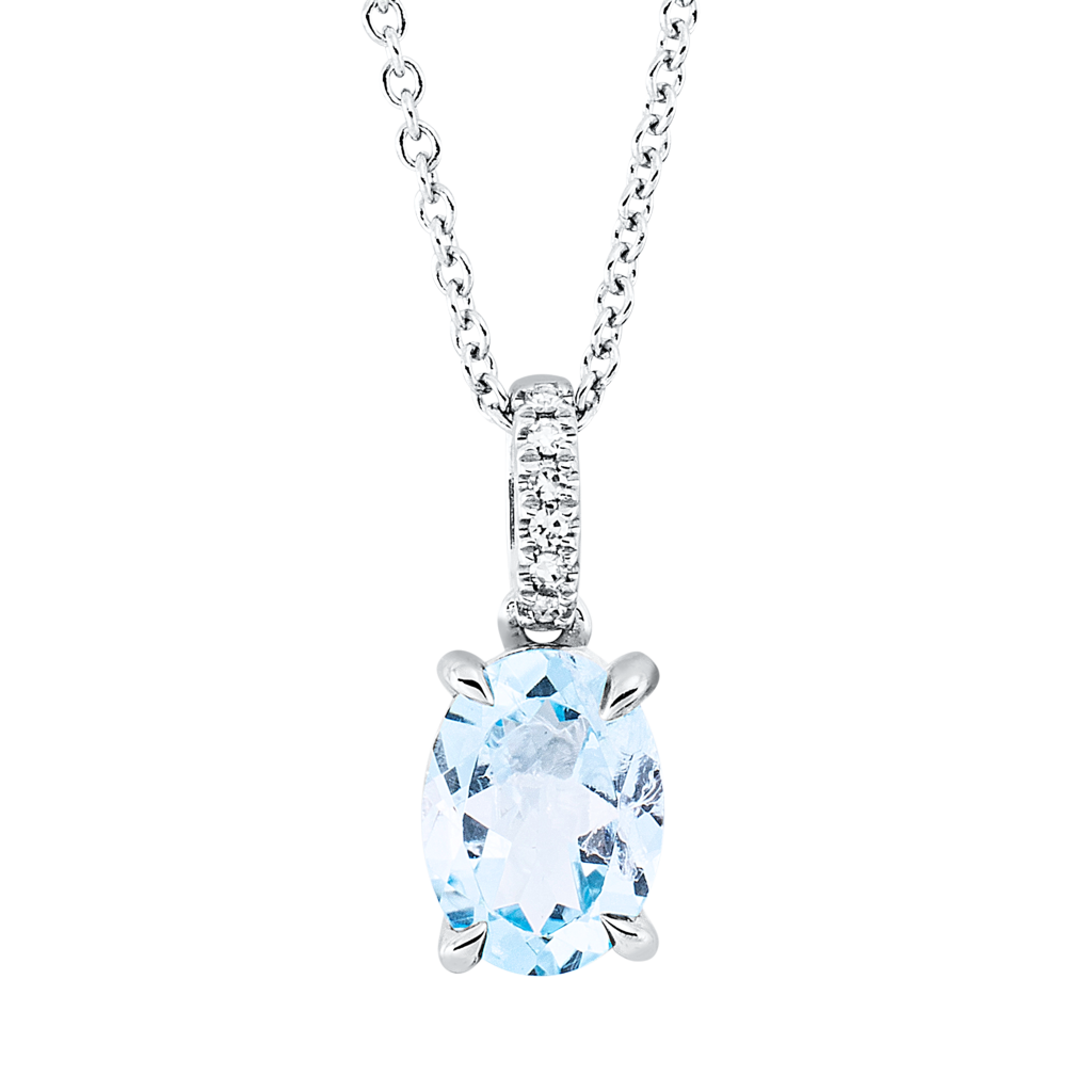 Brogle Classic Kette mit Sky-Topasanhänger