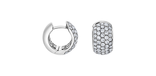 Brogle Selection diamond hoop earrings Brogle Selection diamond hoop earrings