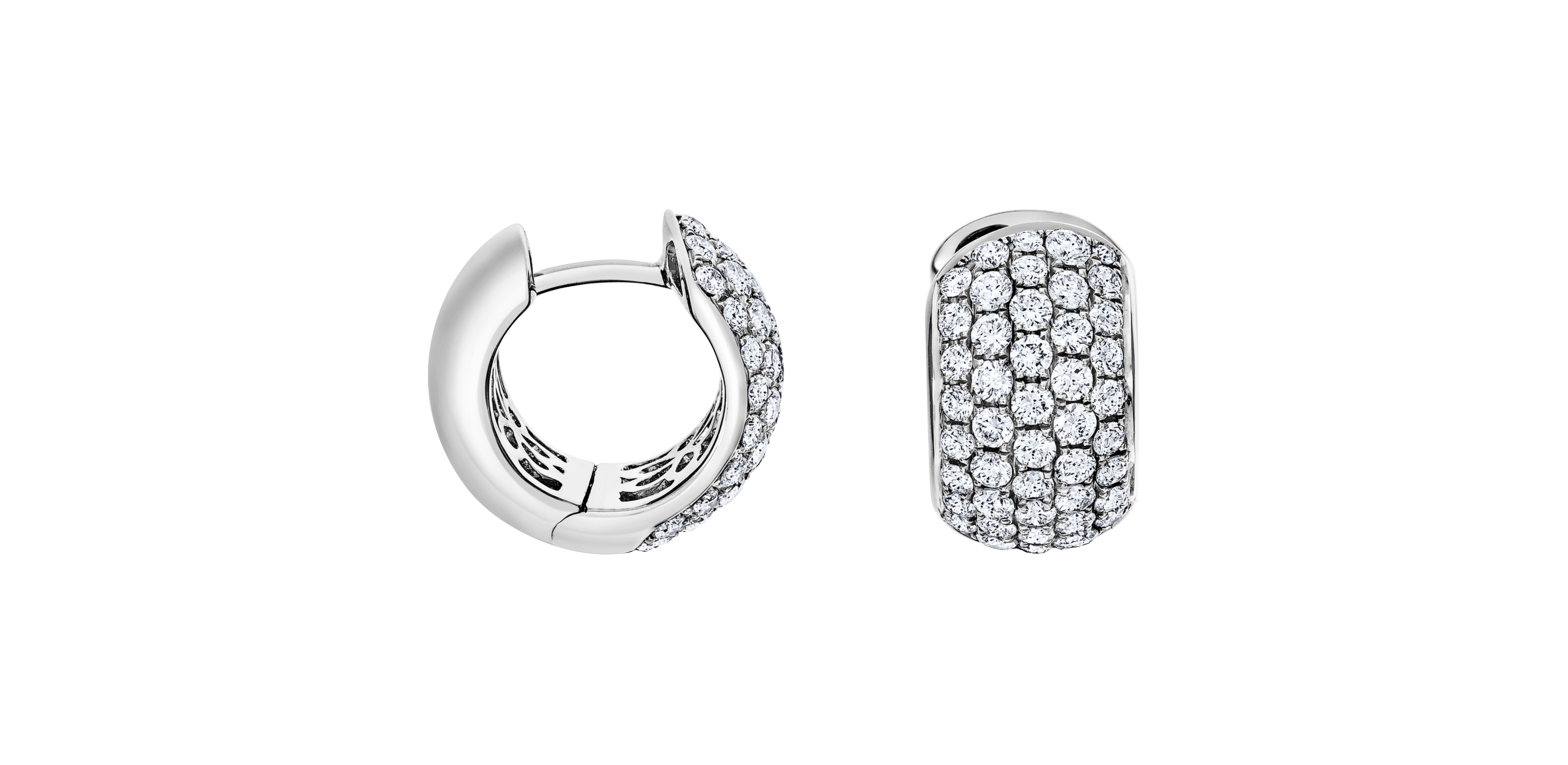 Brogle Selection diamond hoop earrings Brogle Selection diamond hoop earrings