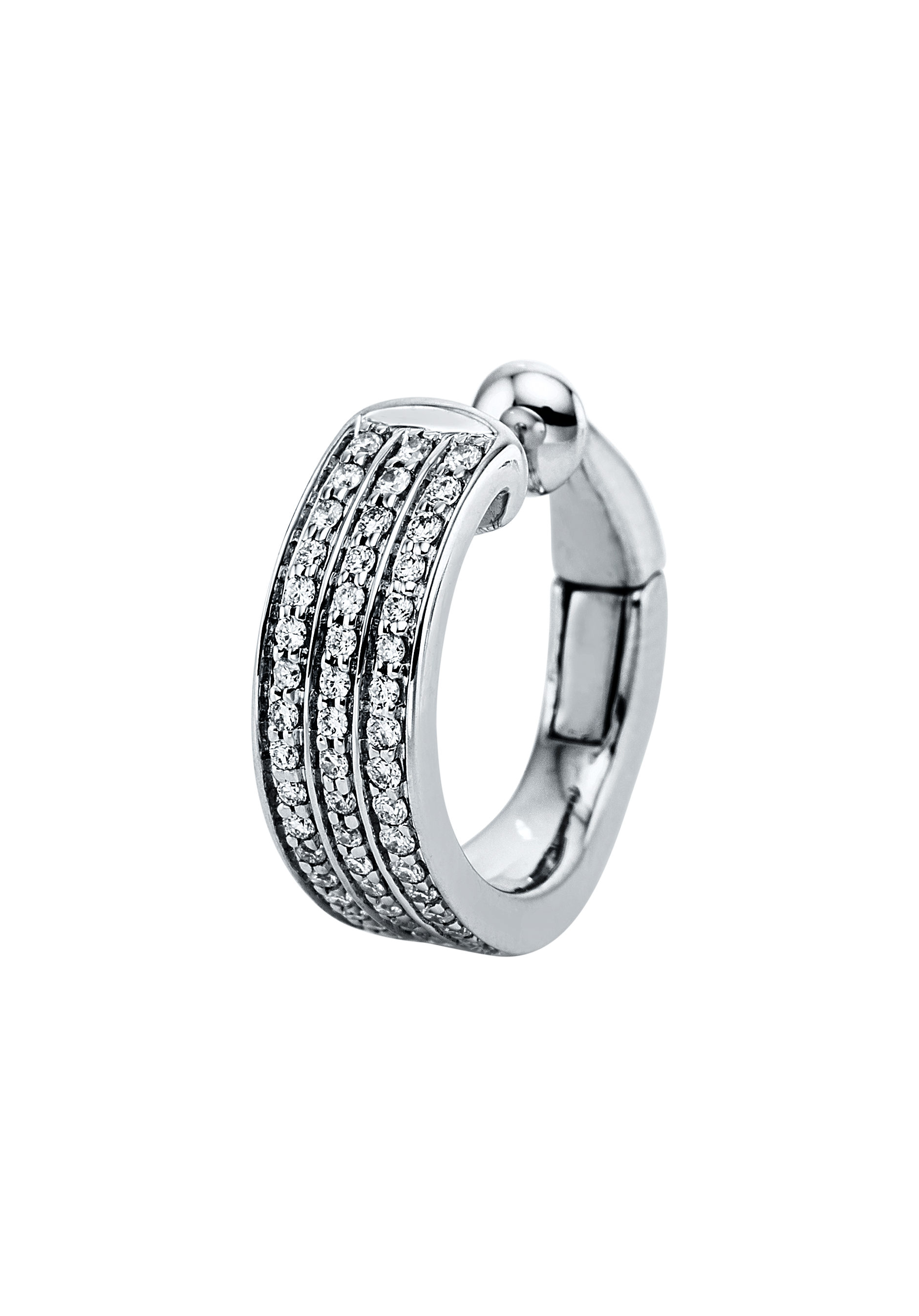 Brogle Classic diamond ear clamp, single piece