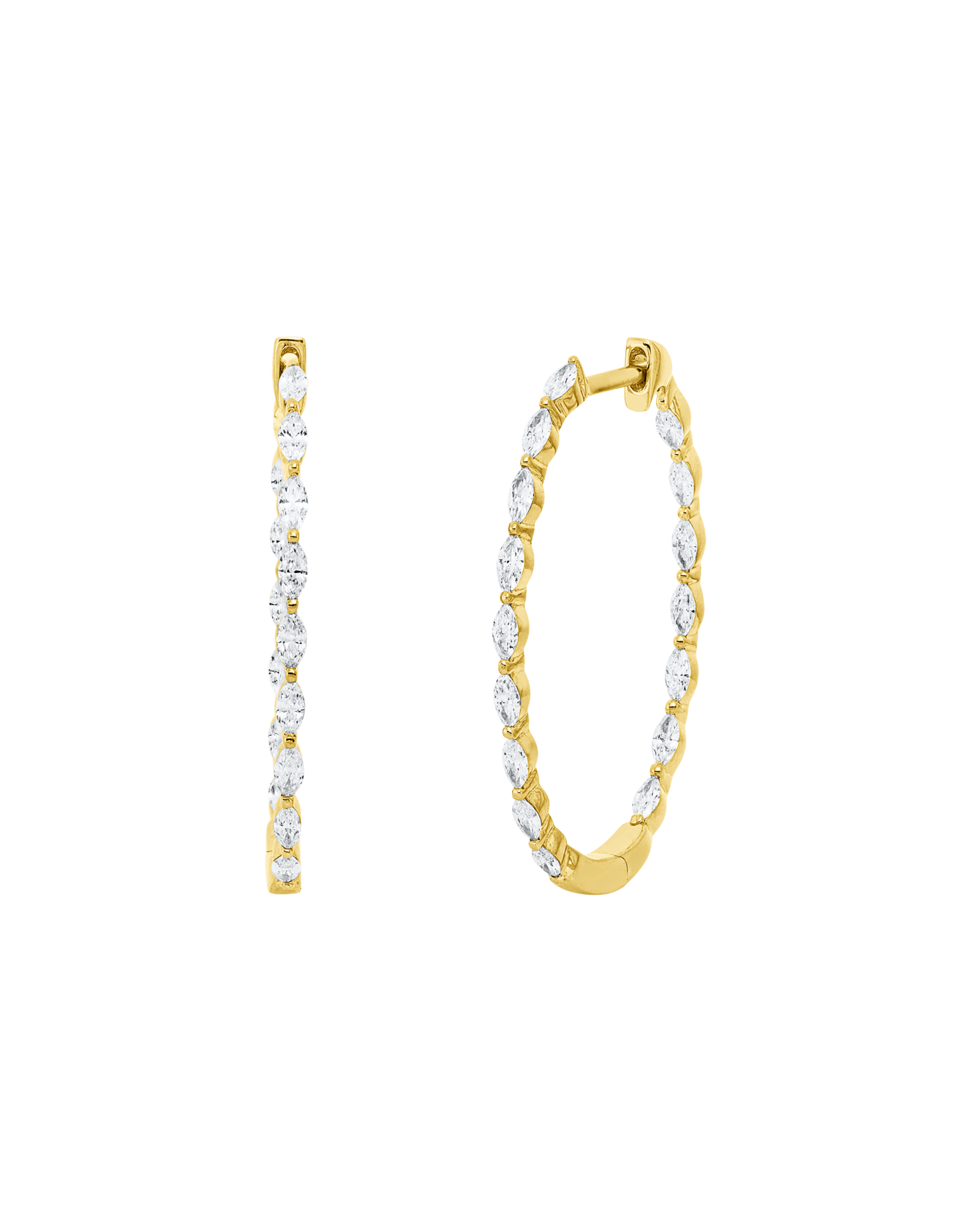 Brogle Selection diamond hoop earrings Brogle Selection diamond hoop earrings