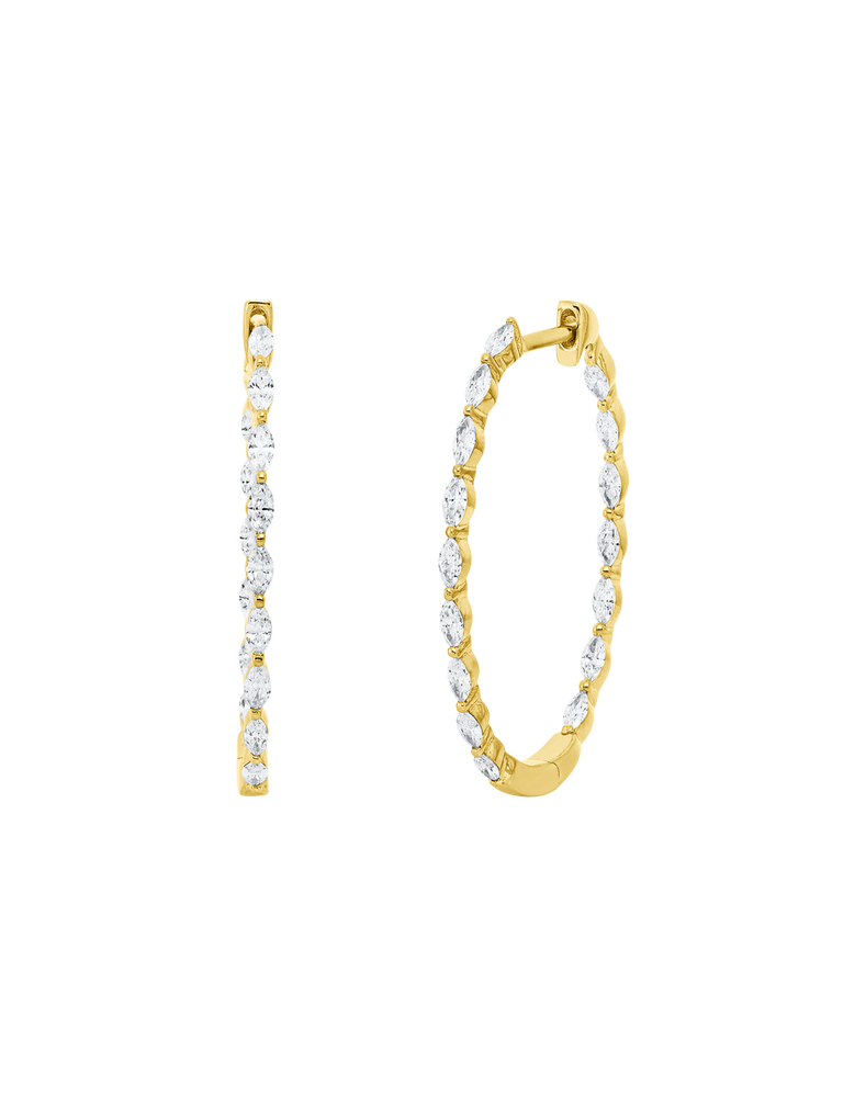 Brogle Selection diamond hoop earrings Brogle Selection diamond hoop earrings