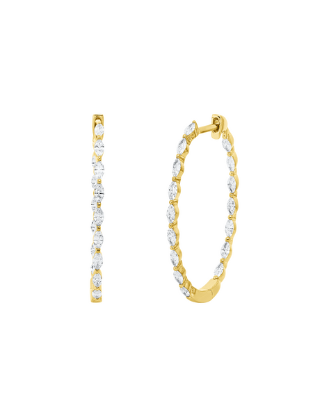 Brogle Selection diamond hoop earrings Brogle Selection diamond hoop earrings