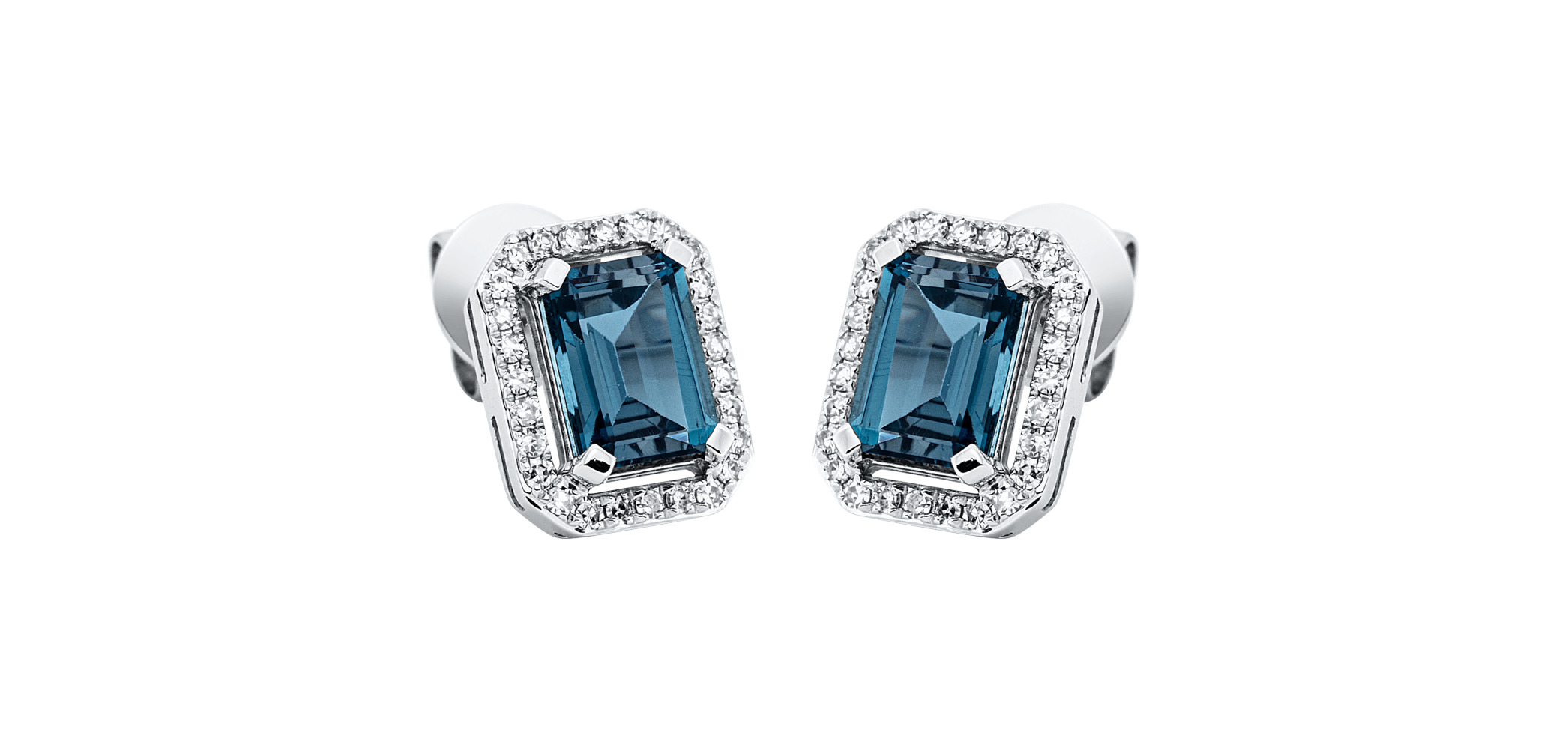 Brogle Classic London topaz stud earrings