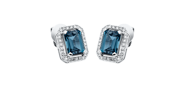 Brogle Classic London topaz stud earrings
