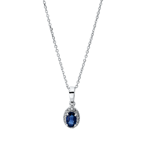 Brogle Classic Kette mit Saphiranhänger