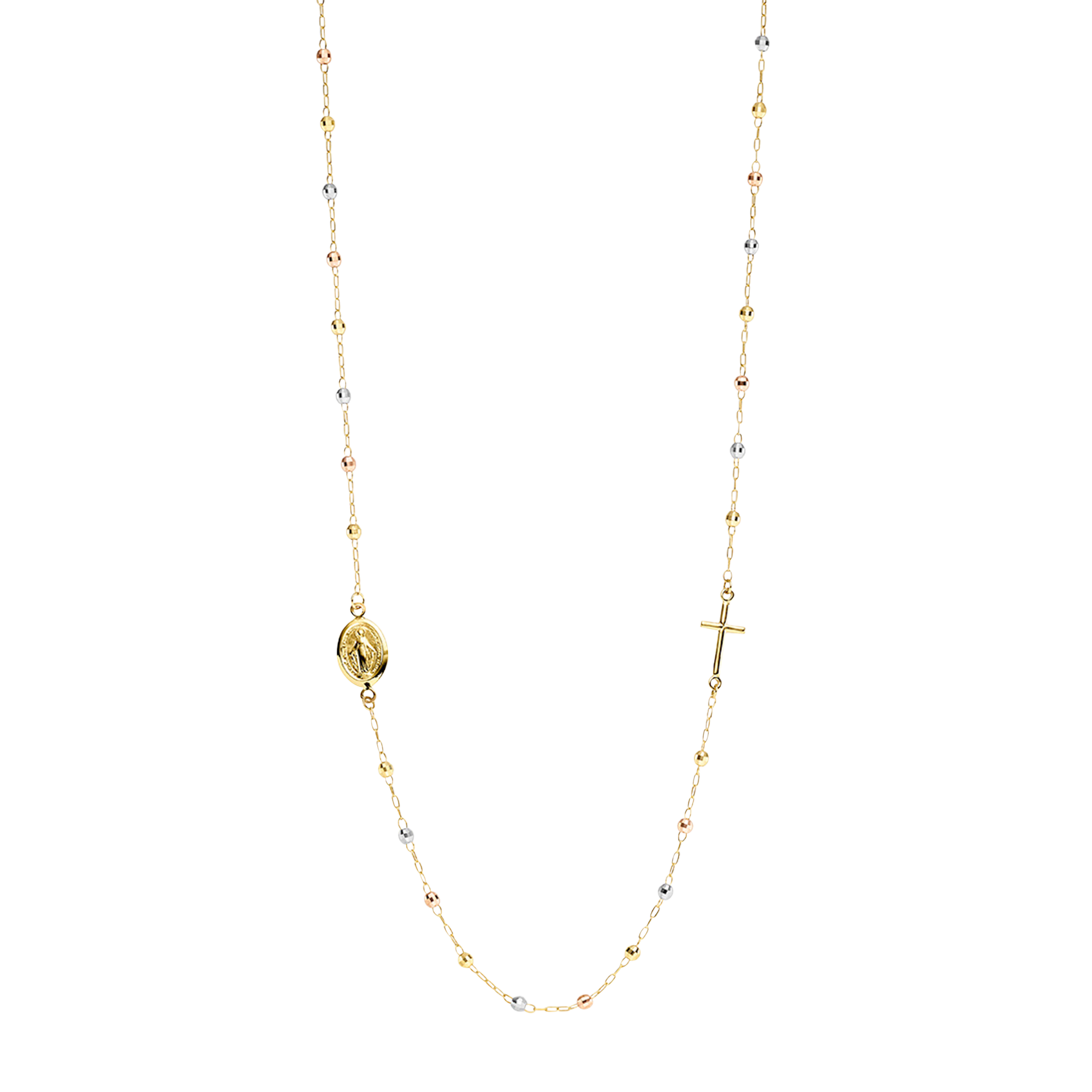 Brogle Classic Bicolor Rosenkranzkette 1mm Brogle Classic Bicolor Rosenkranzkette 1mm