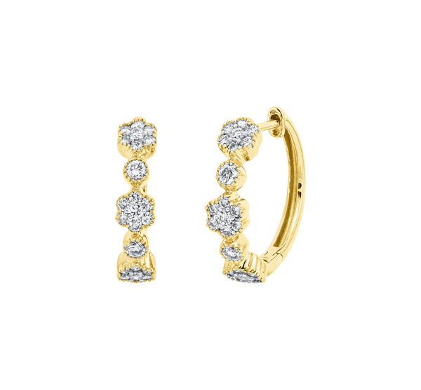 Brogle Classic diamond hoop earrings Brogle Classic diamond hoop earrings