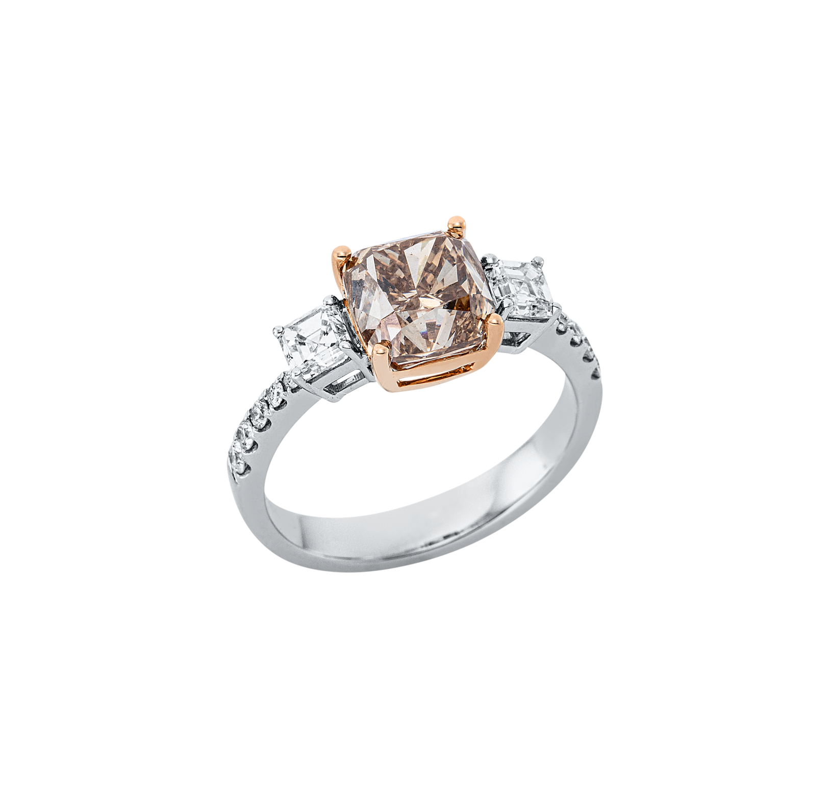 Brogle bicolor solitaire ring Brogle bicolor solitaire ring