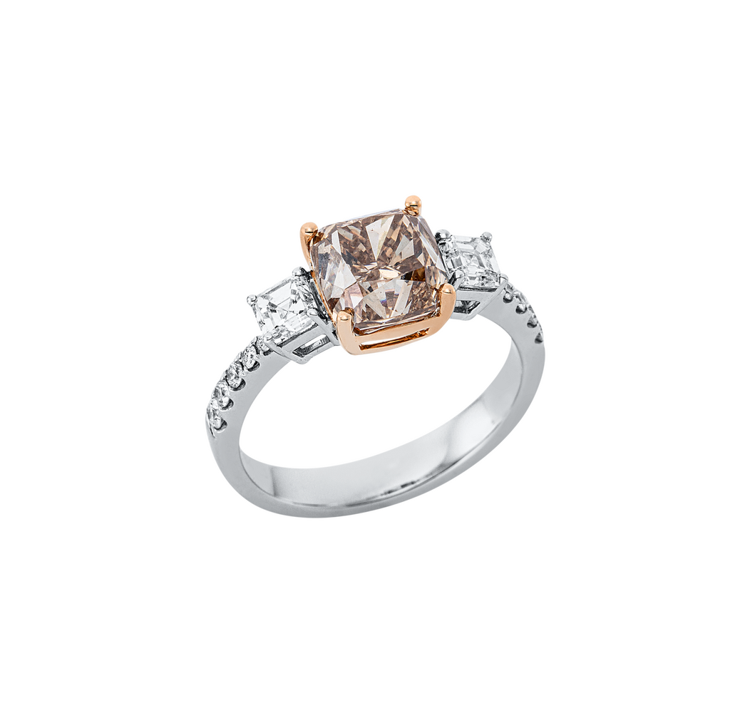 Brogle bicolor solitaire ring Brogle bicolor solitaire ring