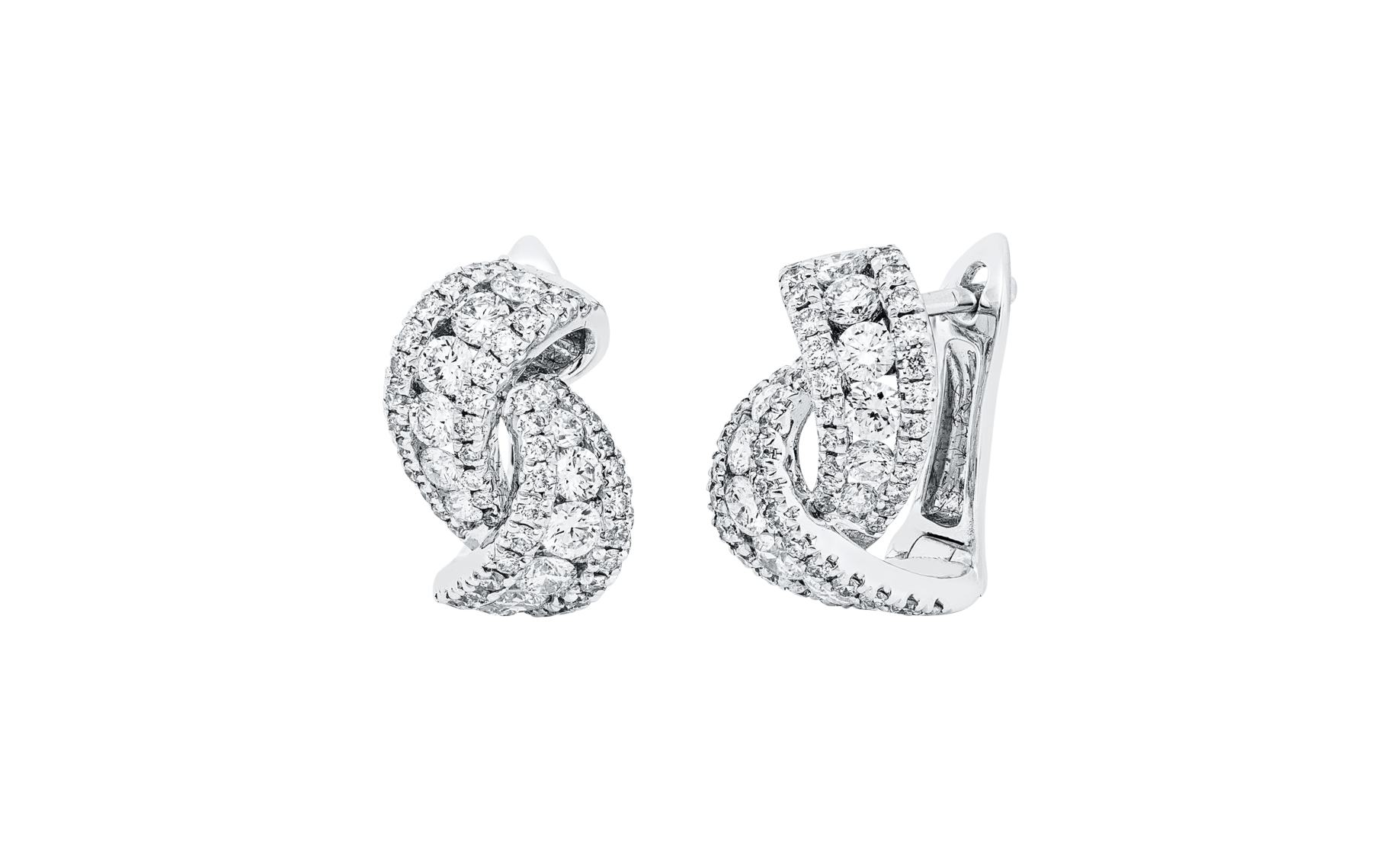 Brogle Selection diamond hoop earrings Brogle Selection diamond hoop earrings