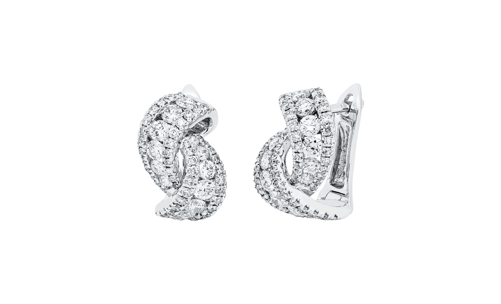 Brogle Selection diamond hoop earrings Brogle Selection diamond hoop earrings