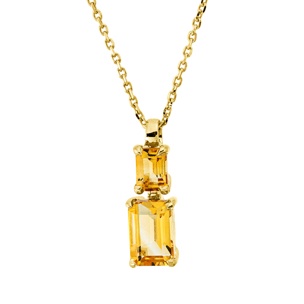 Brogle Classic Kette mit Citrinanhänger Brogle Classic Kette mit Citrinanhänger