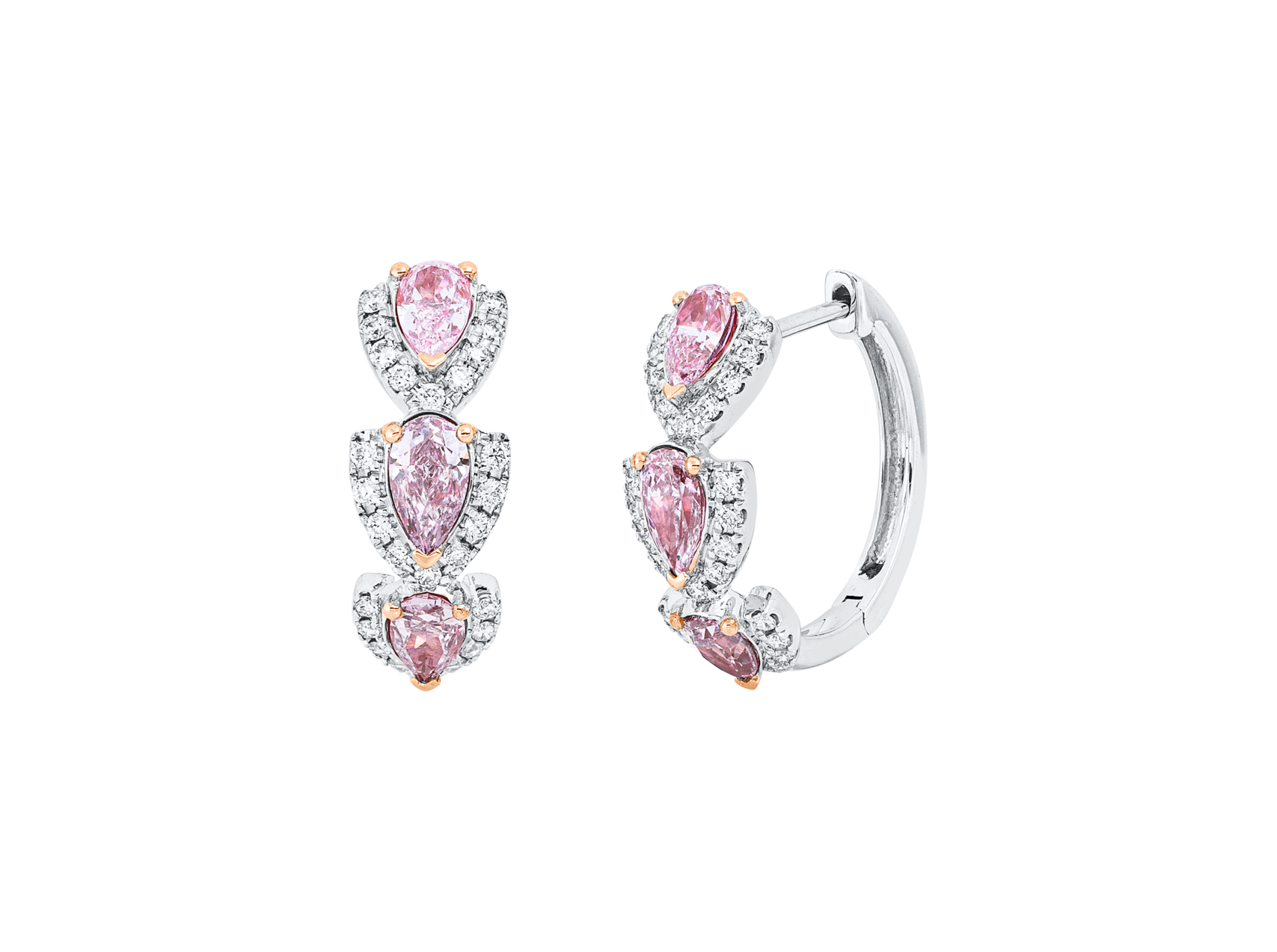 Brogle Selection Bicolor Diamantcreolen