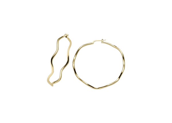 Brogle Classic gold hoop earrings