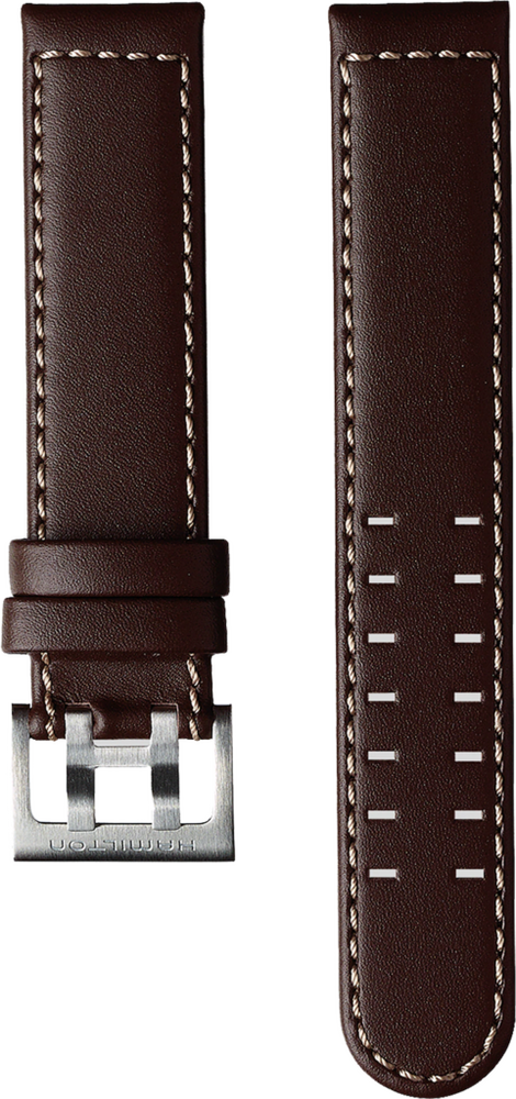 Hamilton Khaki Aviation brown calfskin strap