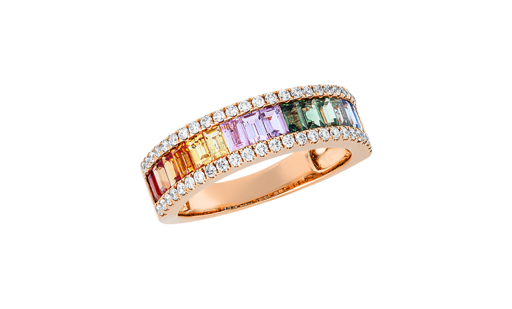 Brogle Selection Rainbow sapphire ring