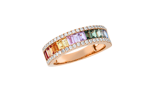 Brogle Selection Rainbow sapphire ring