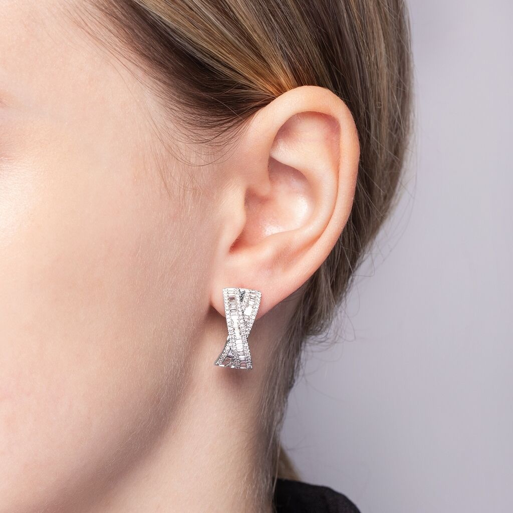 Brogle Selection diamond hoop earrings Brogle Selection diamond hoop earrings