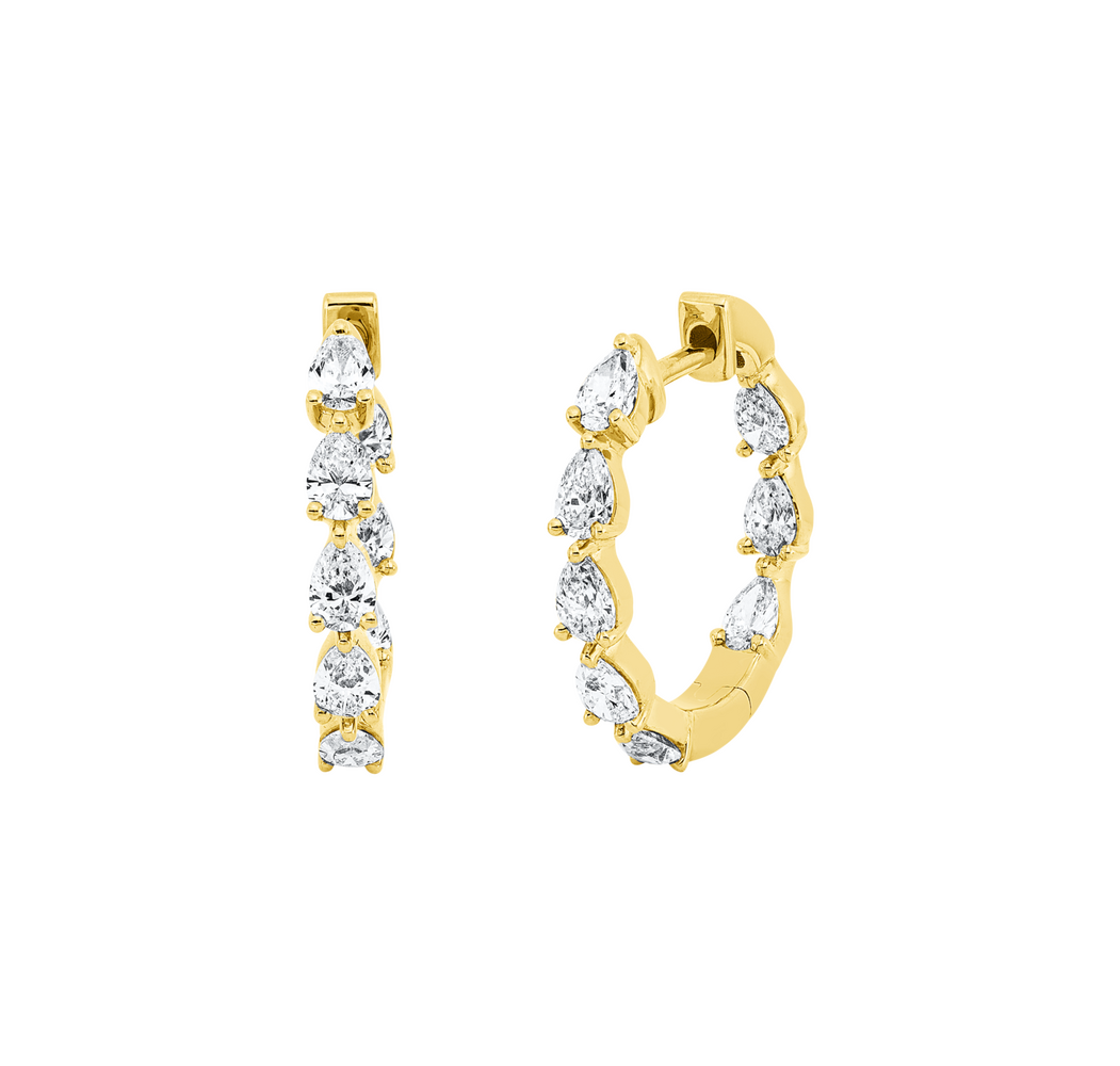 Brogle Selection diamond hoop earrings