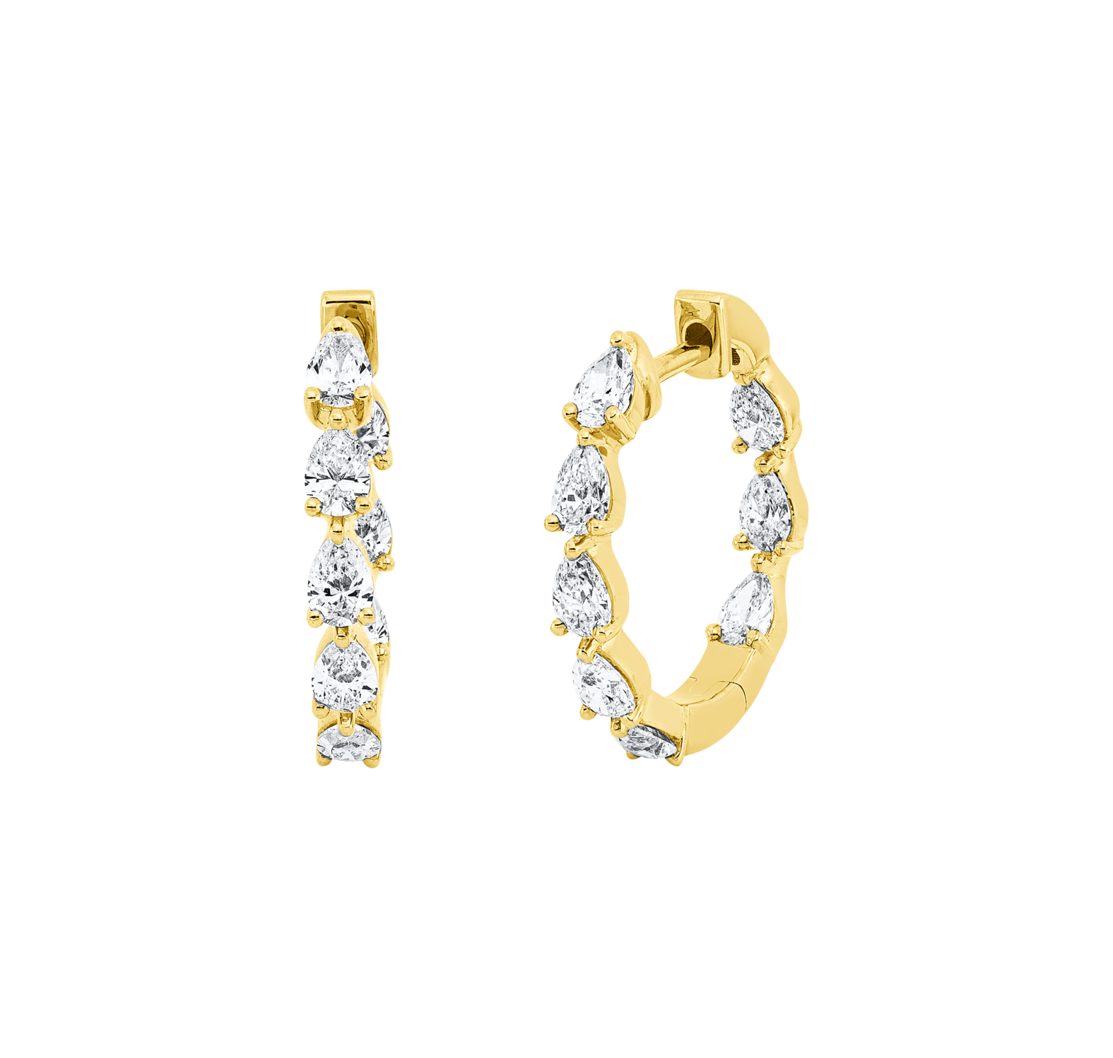 Brogle Selection diamond hoop earrings Brogle Selection diamond hoop earrings