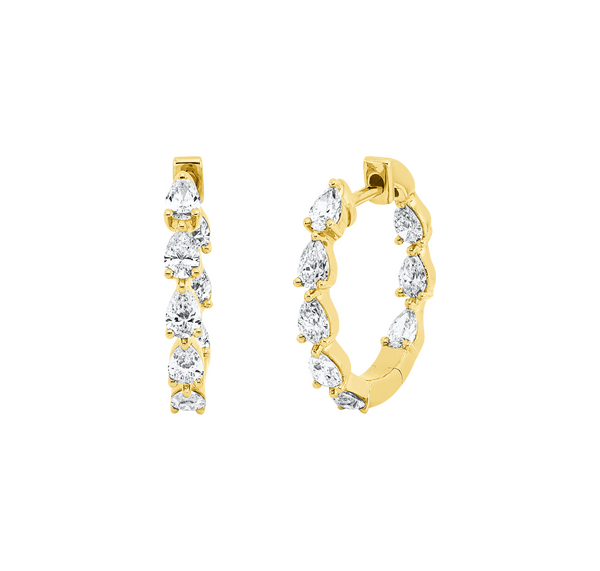 Brogle Selection diamond hoop earrings Brogle Selection diamond hoop earrings