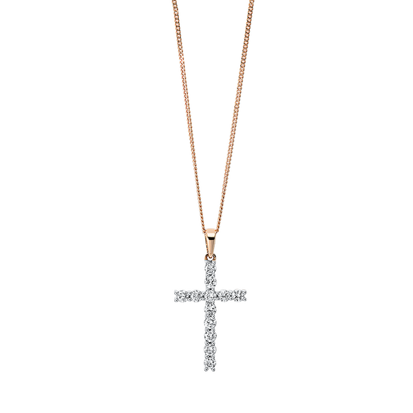 Brogle Selection Spirit gold chain with cross pendant