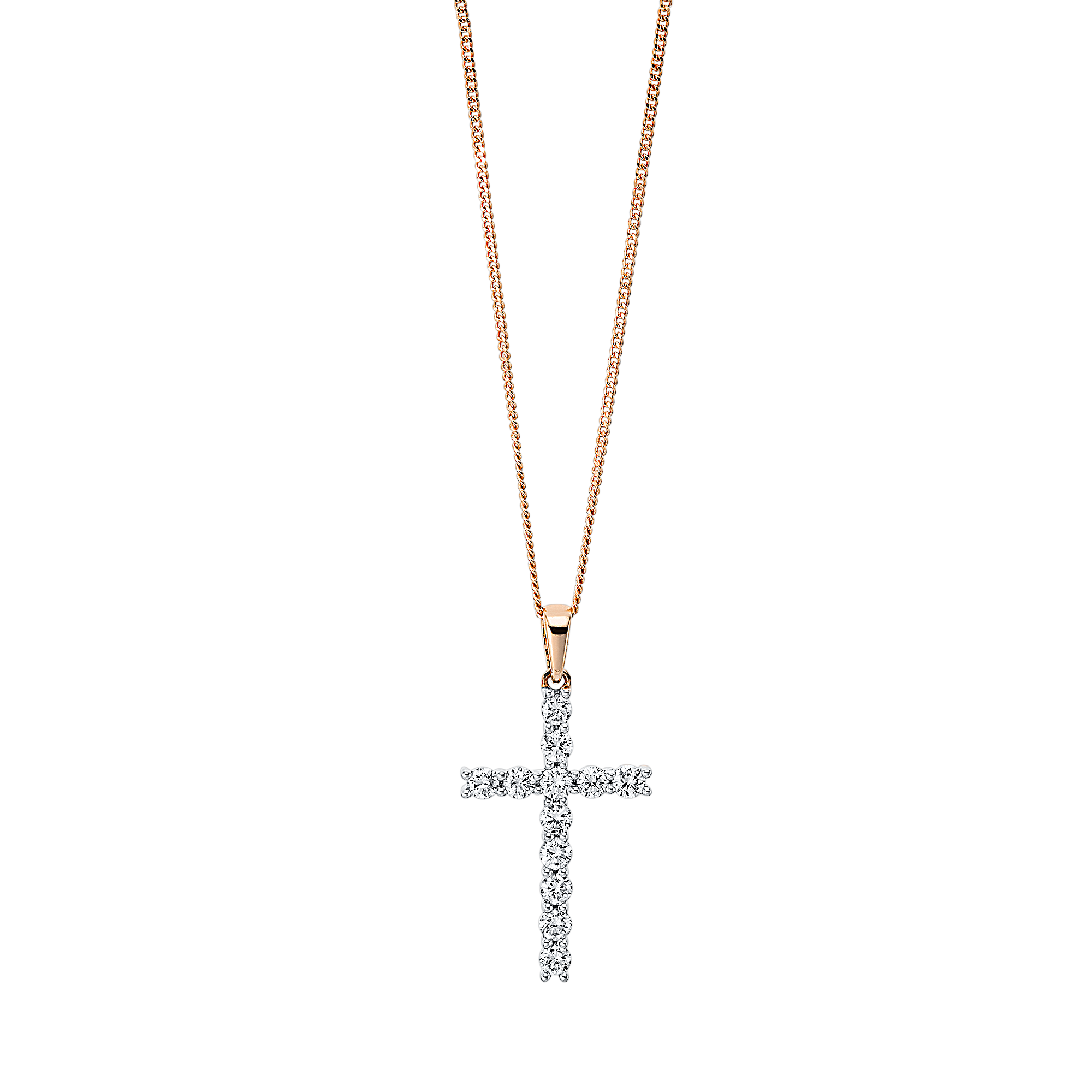 Brogle Classic Kette mit Diamantkreuz Brogle Classic Kette mit Diamantkreuz