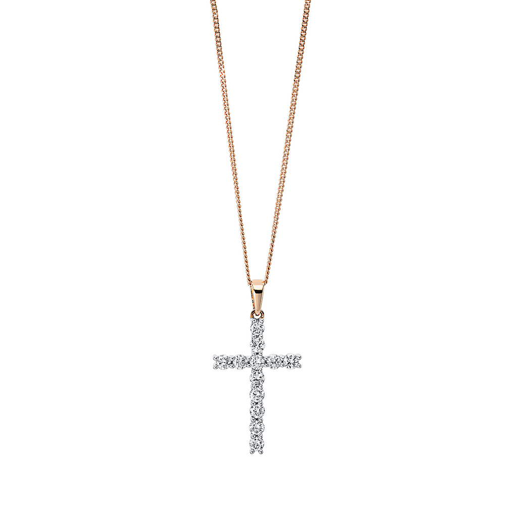 Brogle Classic Kette mit Diamantkreuz Brogle Classic Kette mit Diamantkreuz