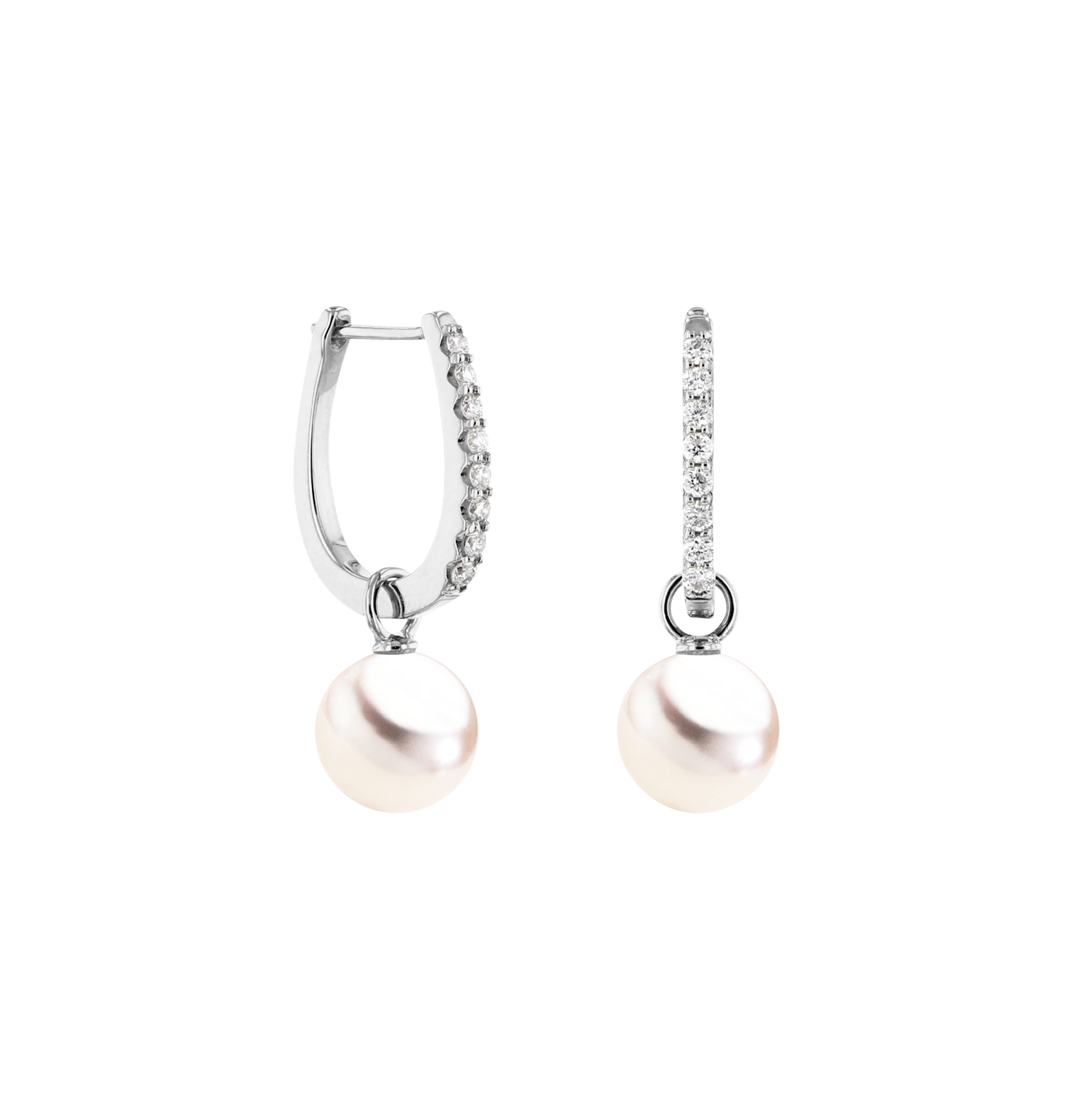 Brogle Classic Akoya pearl hoop earrings Brogle Classic Akoya pearl hoop earrings