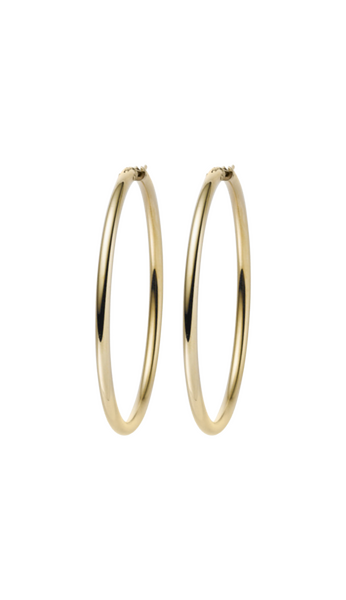 Brogle Classic gold hoop earrings 3mm Brogle Classic gold hoop earrings 3mm